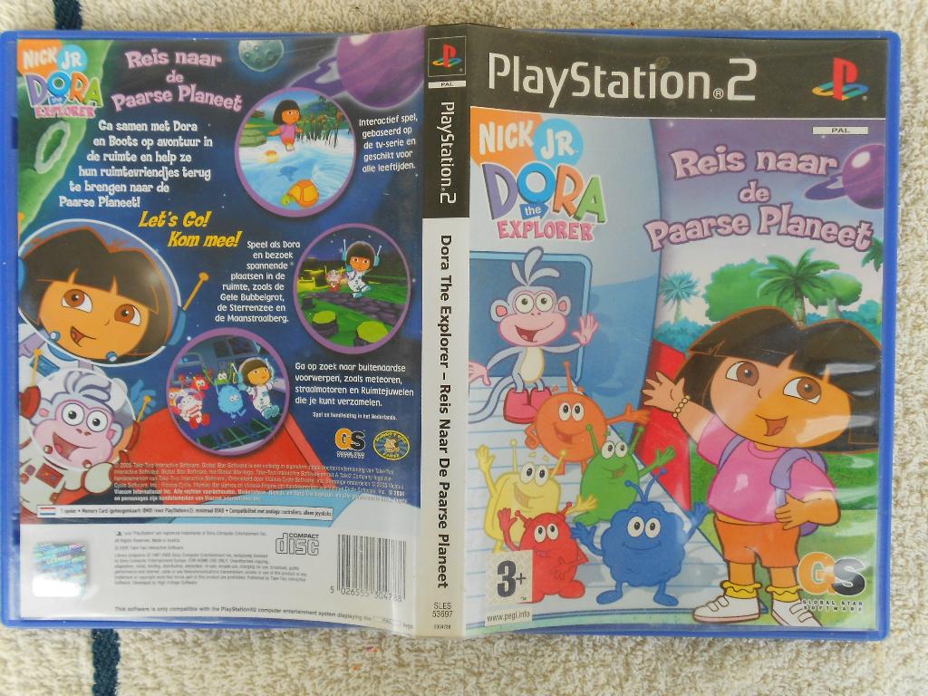 Dora reis naar de paarse planeet game voor ps2 met boekje., Gebruikt, 1 speler, Vanaf 3 jaar, Ophalen