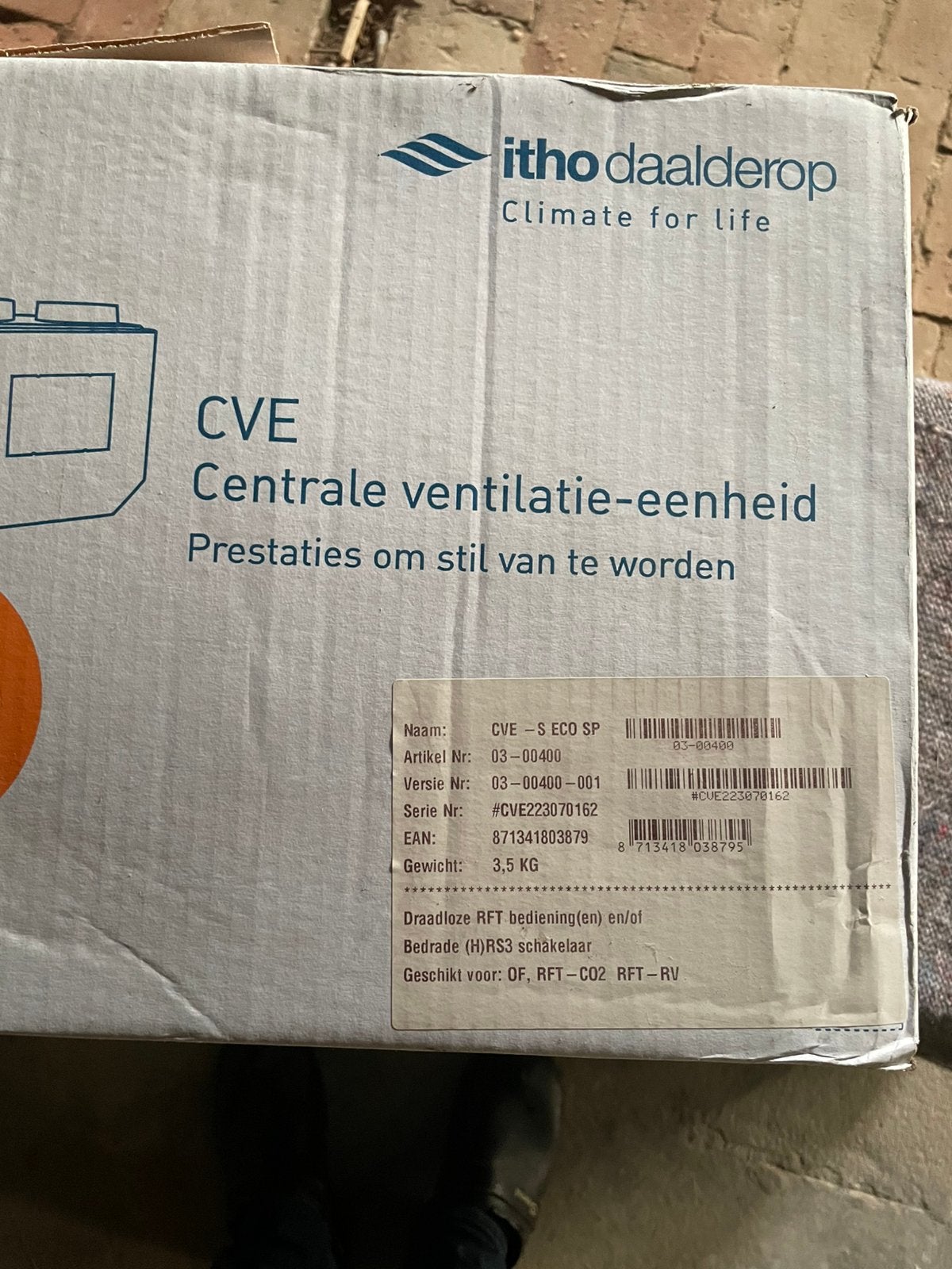 Itho daalderop ventilator, Ophalen, Nieuw, Ventilator