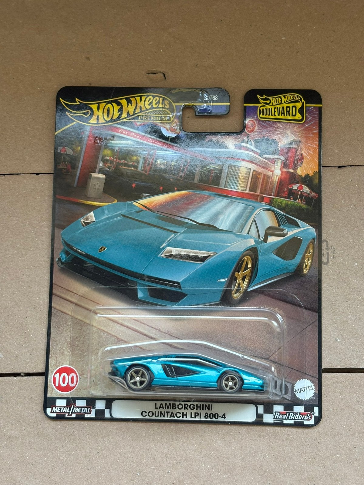 Hot Wheels Premium lamborghini Countach LPI 800-4, Ophalen of Verzenden, Zo goed als nieuw, Auto