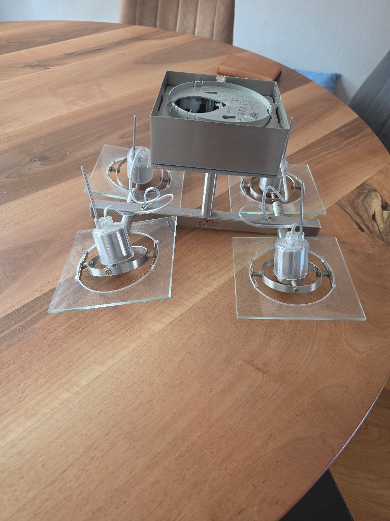 Te koop: ikea fuga lamp 4-spot met glas, Ophalen of Verzenden, Zo goed als nieuw, Glas, GU10