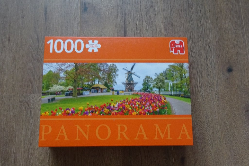 Legpuzzel 1000 stukjes, Keukenhof panorama, Ophalen of Verzenden, 500 t/m 1500 stukjes, Zo goed als nieuw, Legpuzzel