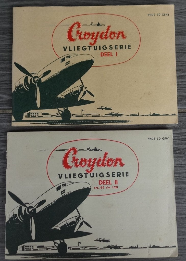 2x verzamelalbums  Vliegtuigen  CROYDON  sigaretten, Verzamelen, Ophalen of Verzenden, Gebruikt, Kaart, Foto of Prent