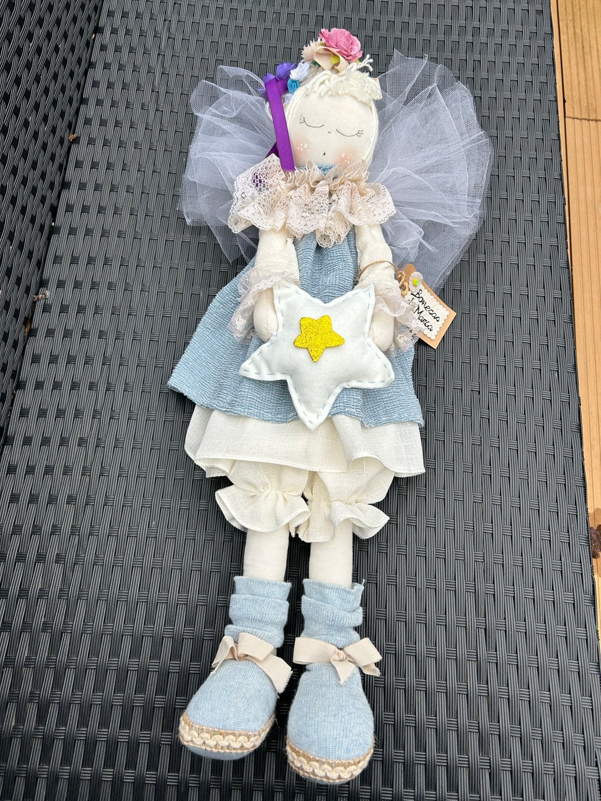 Handgemaakte Engelen Lappenpop - Bonecas Da Maria - 70cm, Verzamelen, Poppen, Ophalen of Verzenden, Zo goed als nieuw, Overige typen
