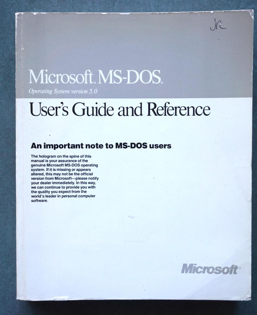 Microsoft MS-DOS User's Guide, Boeken, Gelezen, Microsoft, Verzenden, Besturingssystemen