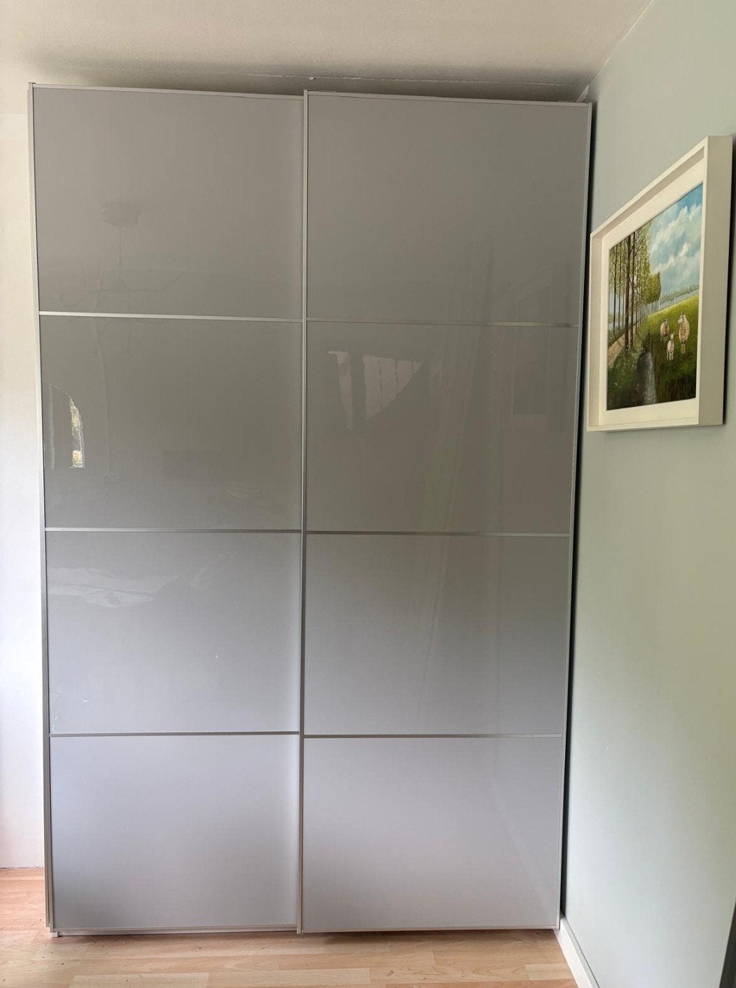 Twee Pax kasten met schuifdeuren en ondoorzichtig plexiglas, 200 cm of meer, 150 tot 200 cm, Ophalen of Verzenden, Zo goed als nieuw