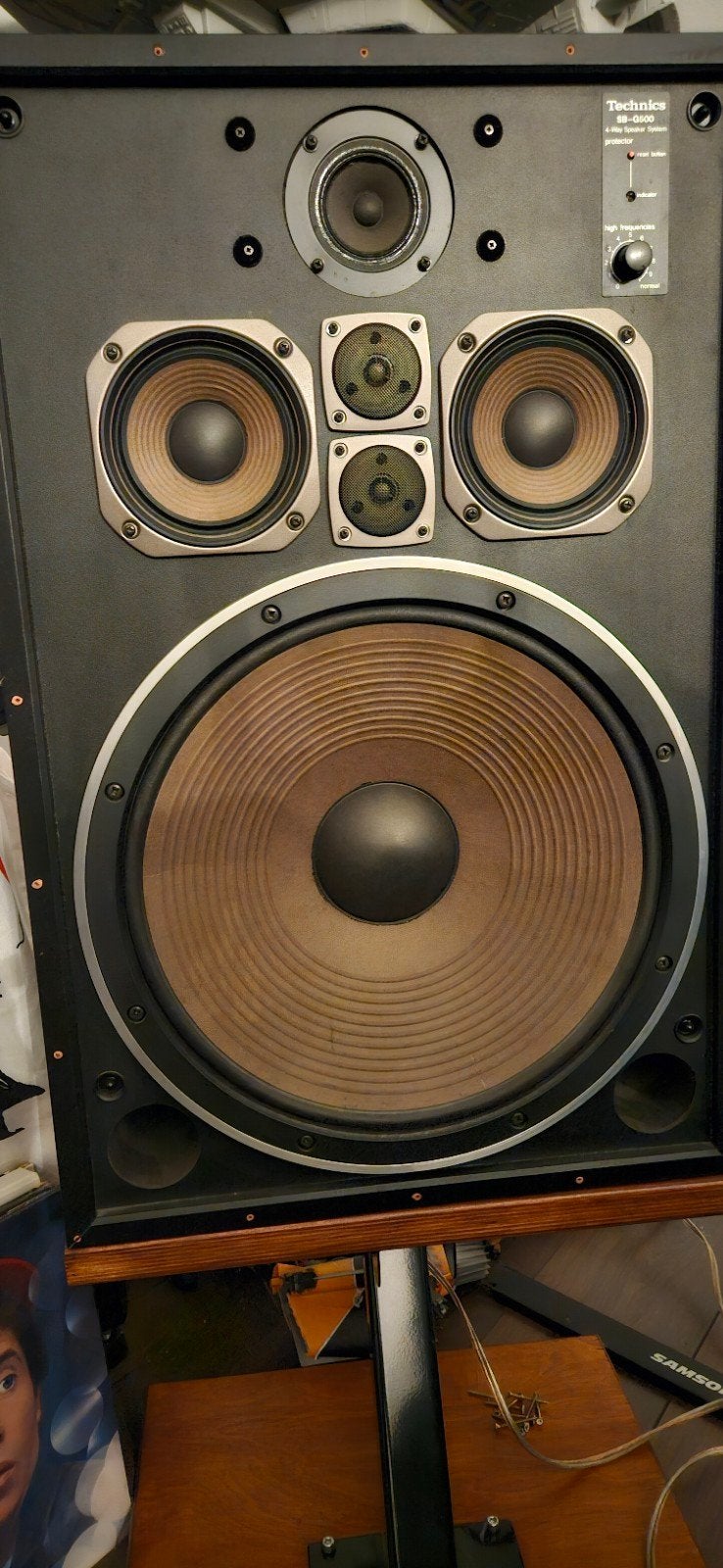 Technics SB G500 Vintage Speakers, Vloerstaande luidspreker, Gebruikt, Inclusief standaarden, Ophalen