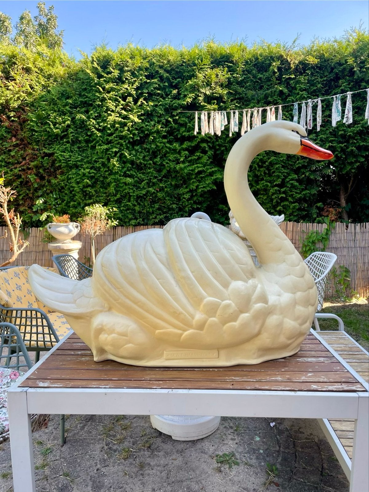 Vintage mega zwaan prob van etalage of decorstuk geweest, Ophalen, Gebruikt