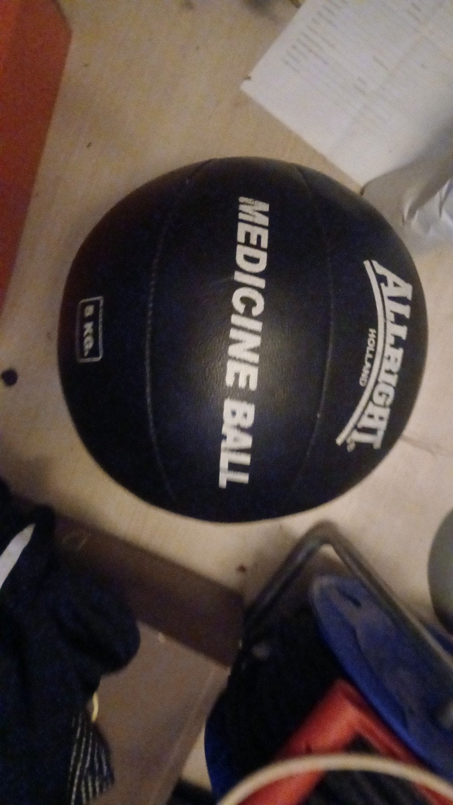 Allright Medicine Ball 5 kg - Zo goed als nieuw, Ophalen, Zo goed als nieuw, Benen, Medicijnbal