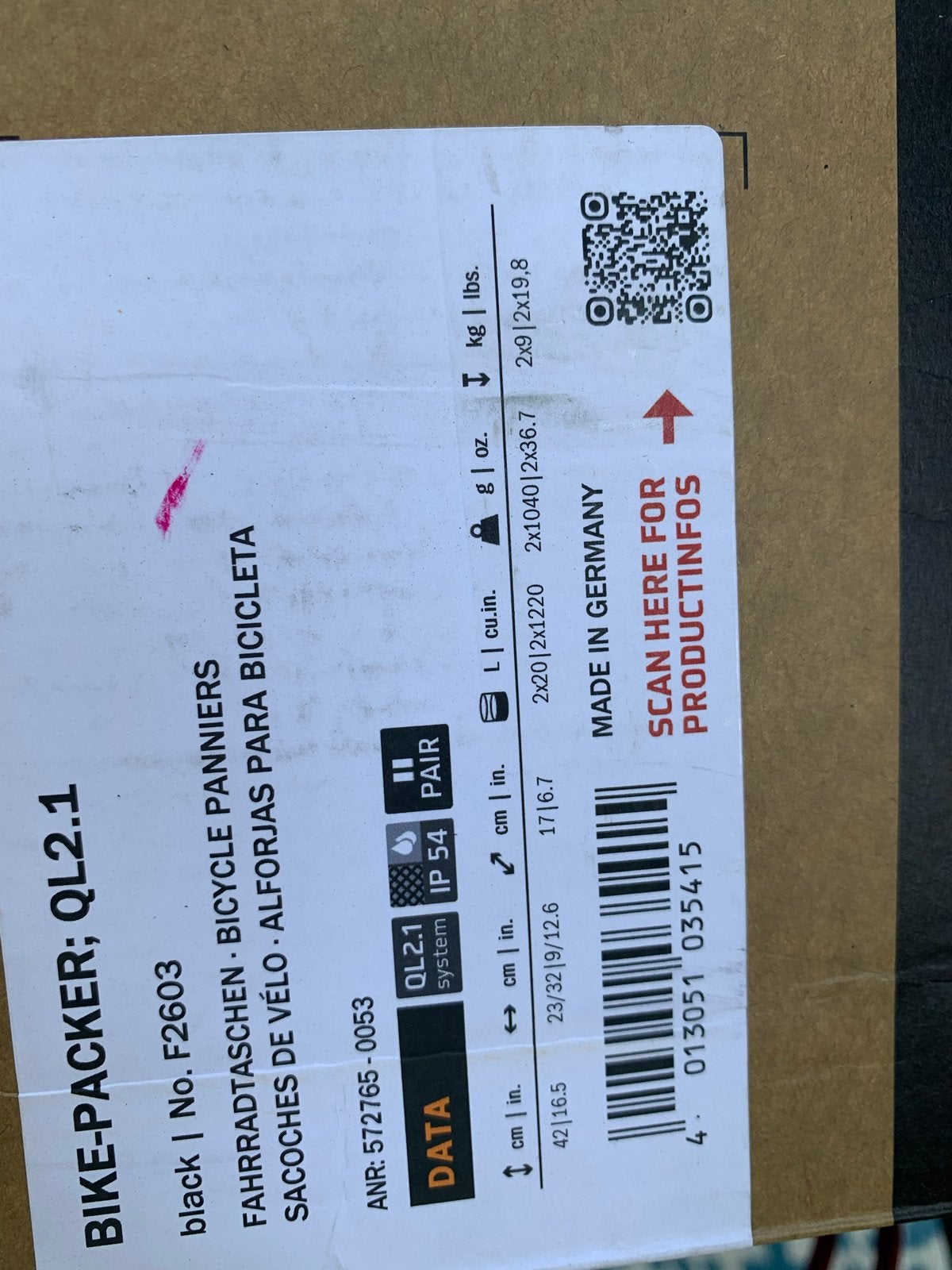 Ortlieb Bikepacker QL2.1 fietstassen 2x 20L - Nieuw!, Ophalen of Verzenden, Nieuw