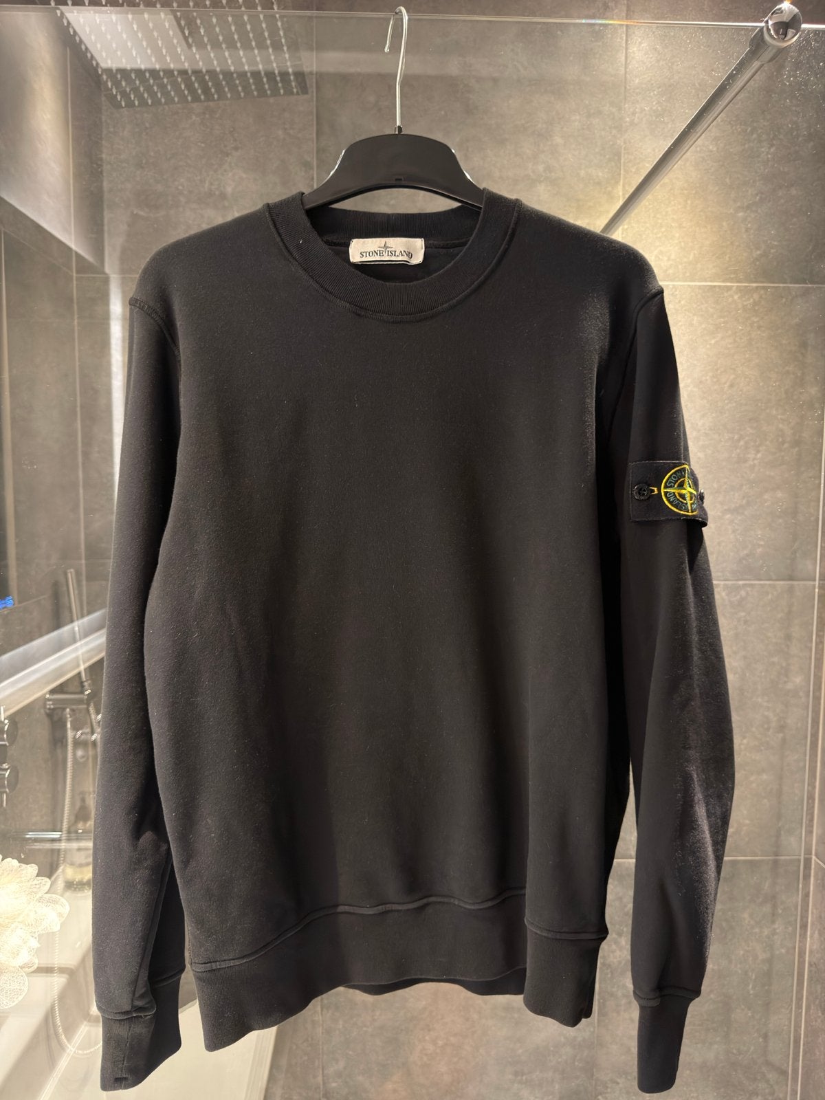 Stone Island trui zwart, Verzenden, Gedragen, Maat 48/50 (M), Zwart