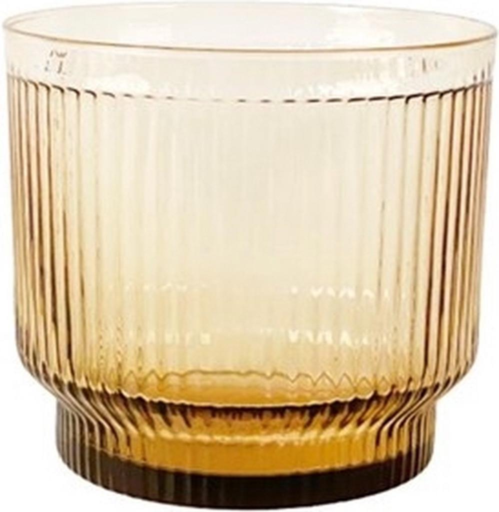 XLBoom Lima Schaal Large - Glas - Amber - Ø 21 cm, Overige kleuren, Nieuw, Ophalen of Verzenden, Glas
