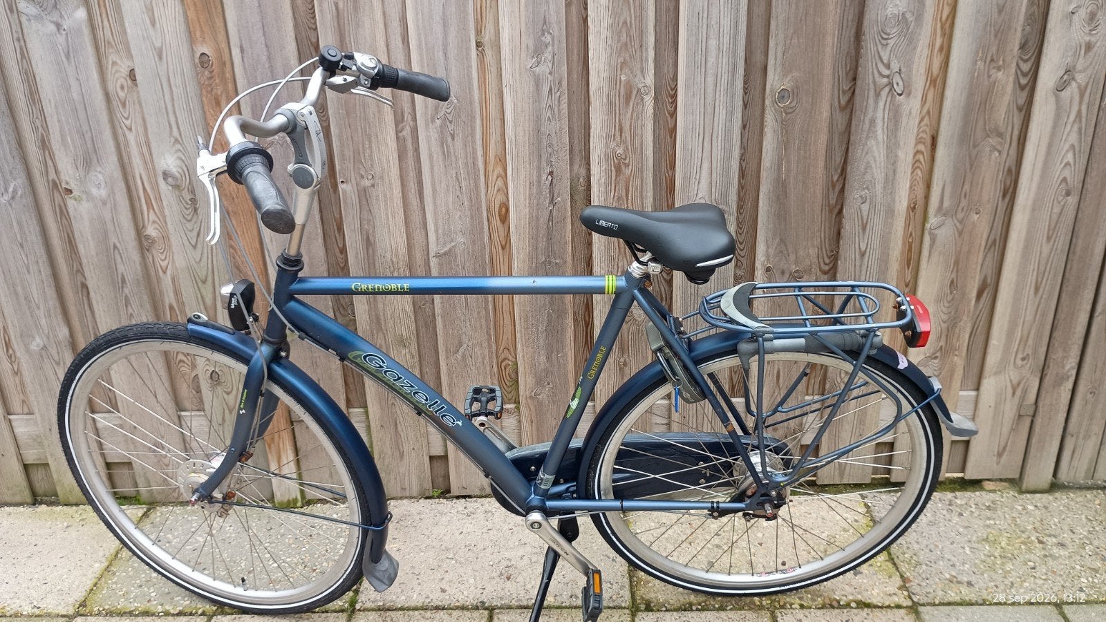 Gazelle Grenoble maat 57 cm mat blauw, 53 tot 57 cm, Ophalen, Gebruikt, Gazelle