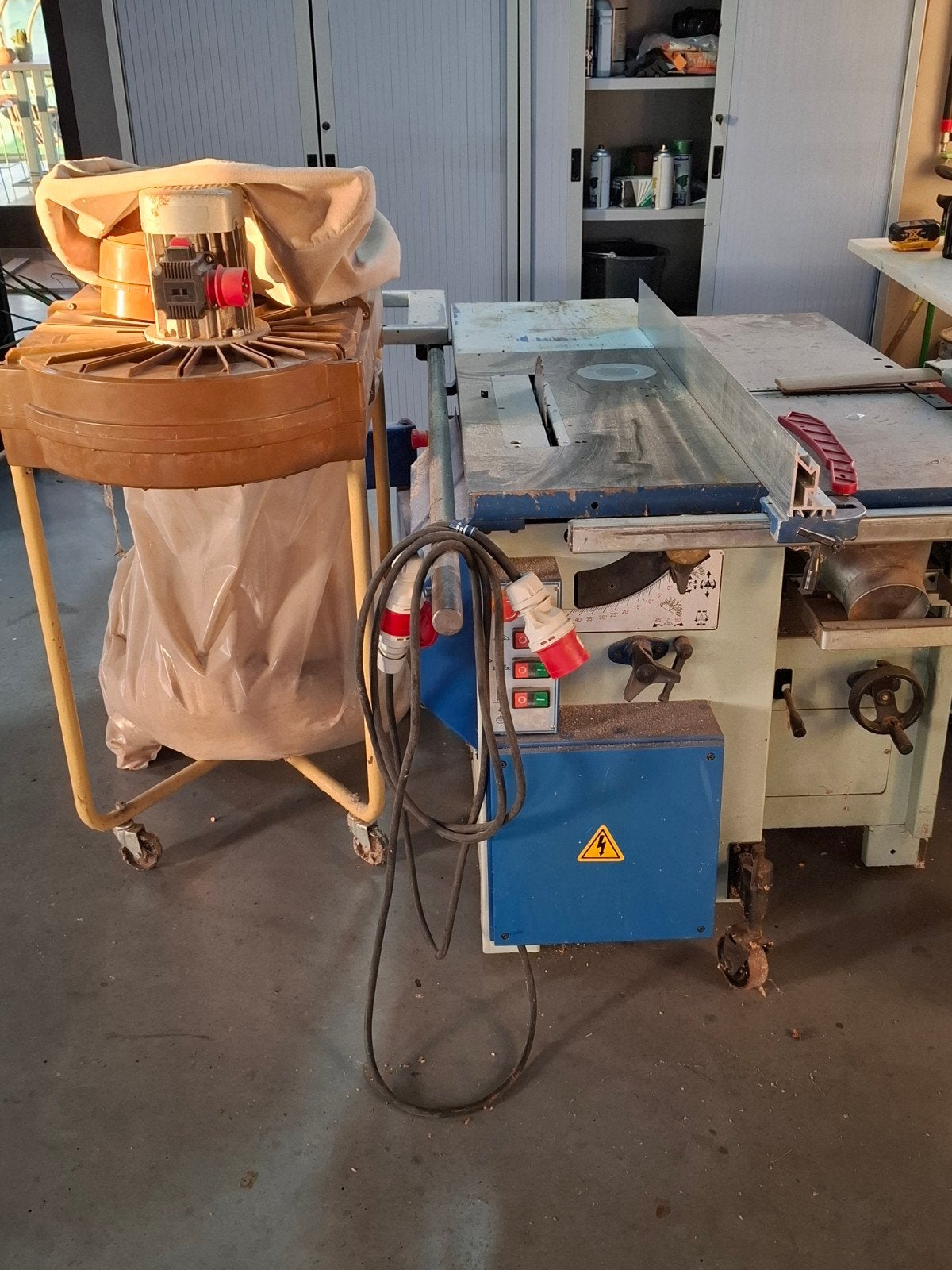Combinatie zaagtafel met vlakbank en freesmachine, Ophalen of Verzenden