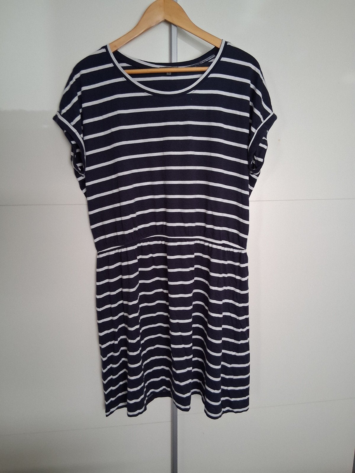 Koopje! Liz Devy gestreepte jurk maat XL, Liz Devy, Blauw, Jurk, Ophalen of Verzenden