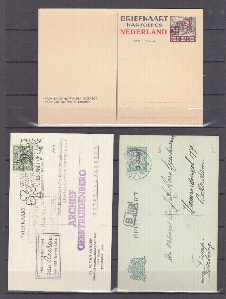 briefkaarten 3 nederland opdruk, Postzegels en Munten, Brieven en Enveloppen | Nederland, Ophalen of Verzenden, Briefkaart