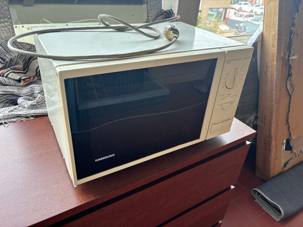 Samsung Magnetron RE-576D Analoog Wit  CS27202, Ophalen, Gebruikt, Magnetron, Draaiplateau