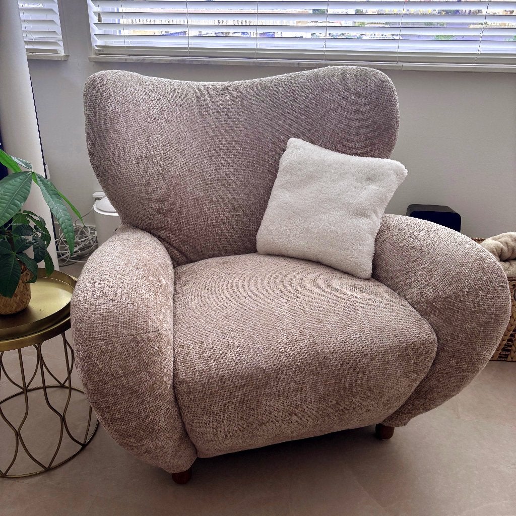 Rivièra Maison Courchevel Open Weave Beige, Luxe Wing Chair, Ophalen, Overige materialen, Vintage, 75 tot 100 cm