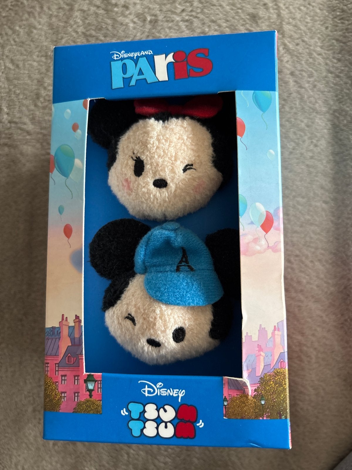 Disney Tsum Tsum Mickey & Minnie Mouse Disneyland Parijs, Met doos, Disney, Overige typen, Nieuw