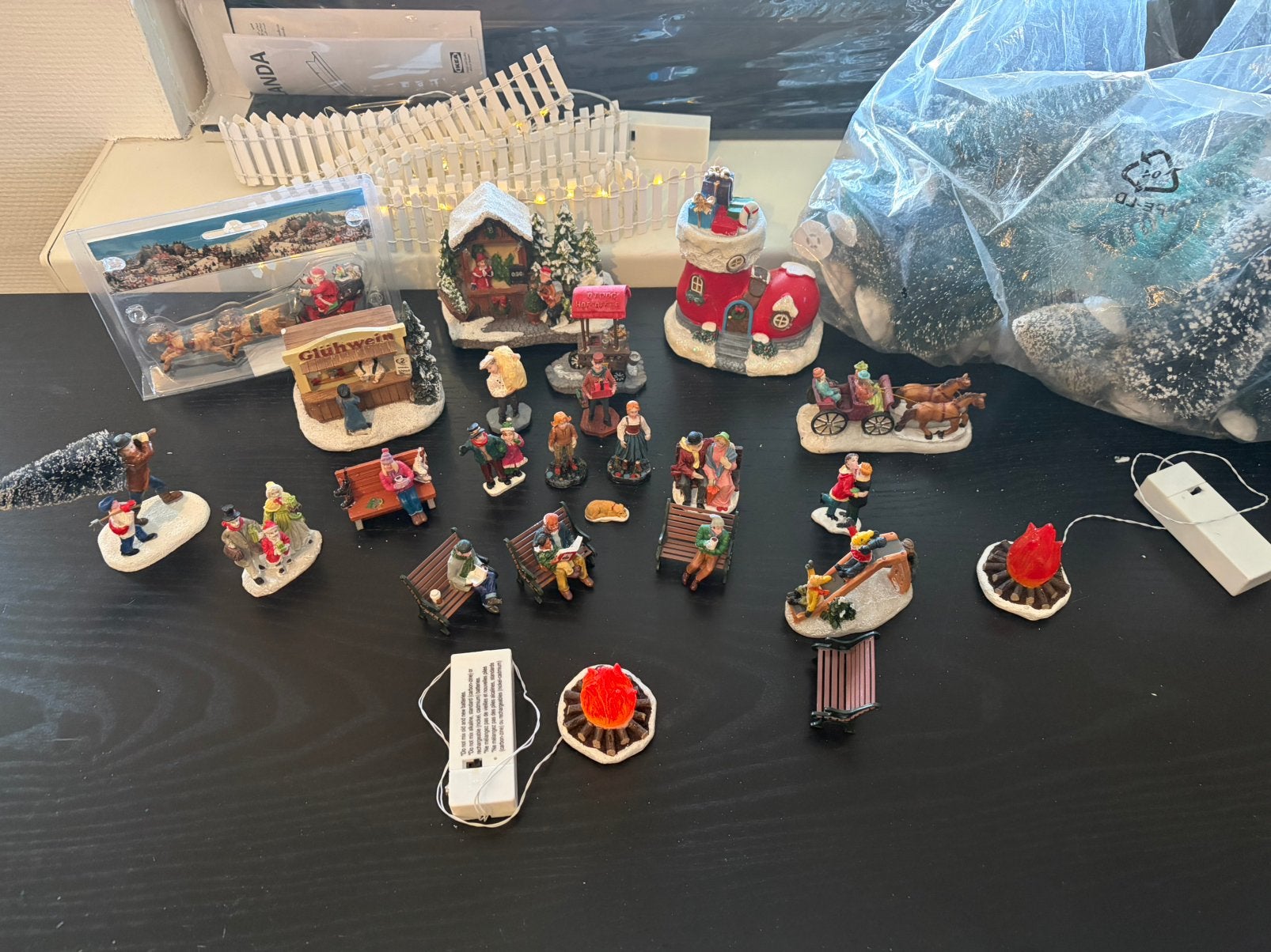 Kerstdorp accessoires *GEEN LOSSE VERKOOP*, Ophalen of Verzenden, Zo goed als nieuw