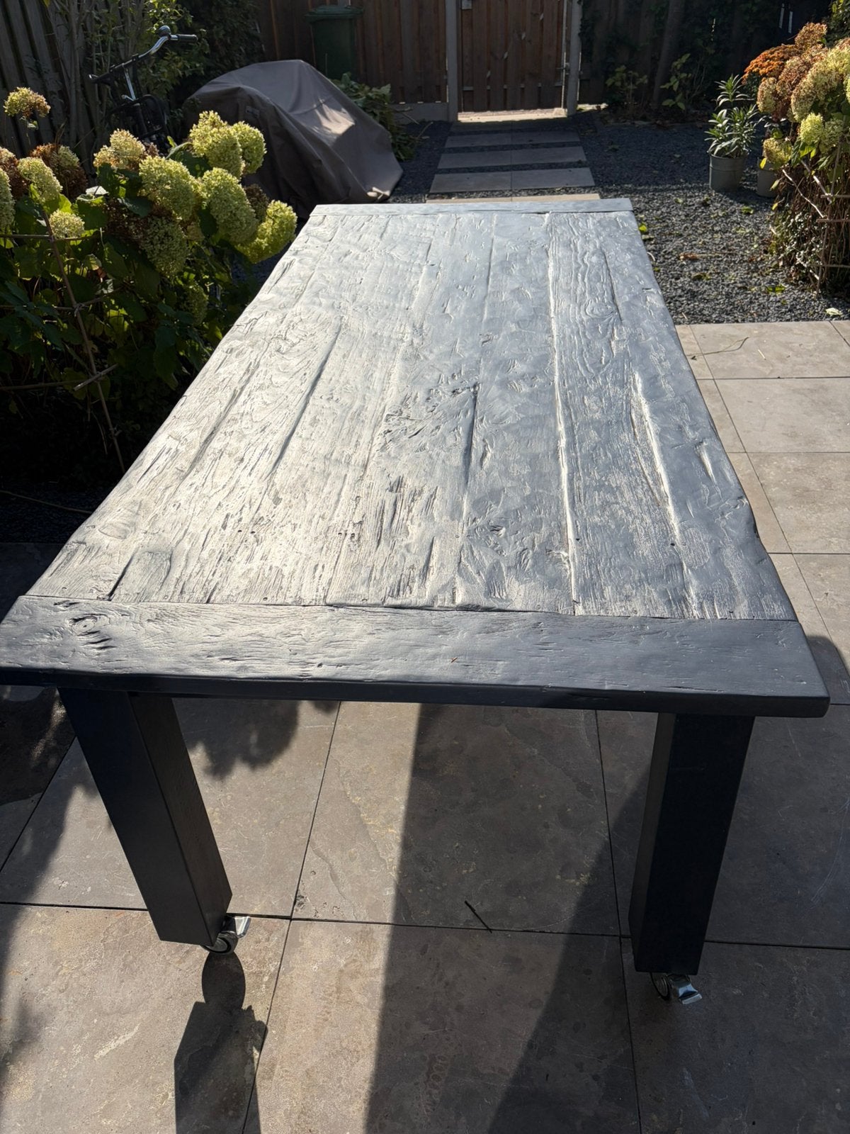 Houten Tafel, Huis en Inrichting, Ophalen, 200 cm of meer, 50 tot 100 cm, Vijf personen of meer