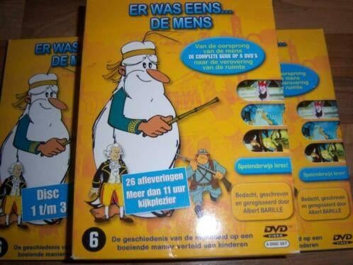 ER WAS EENS DE MENS 6-disc luxe kartonnen box goede staat , Cd's en Dvd's, Europees, Tekenfilm, Verzenden, Boxset