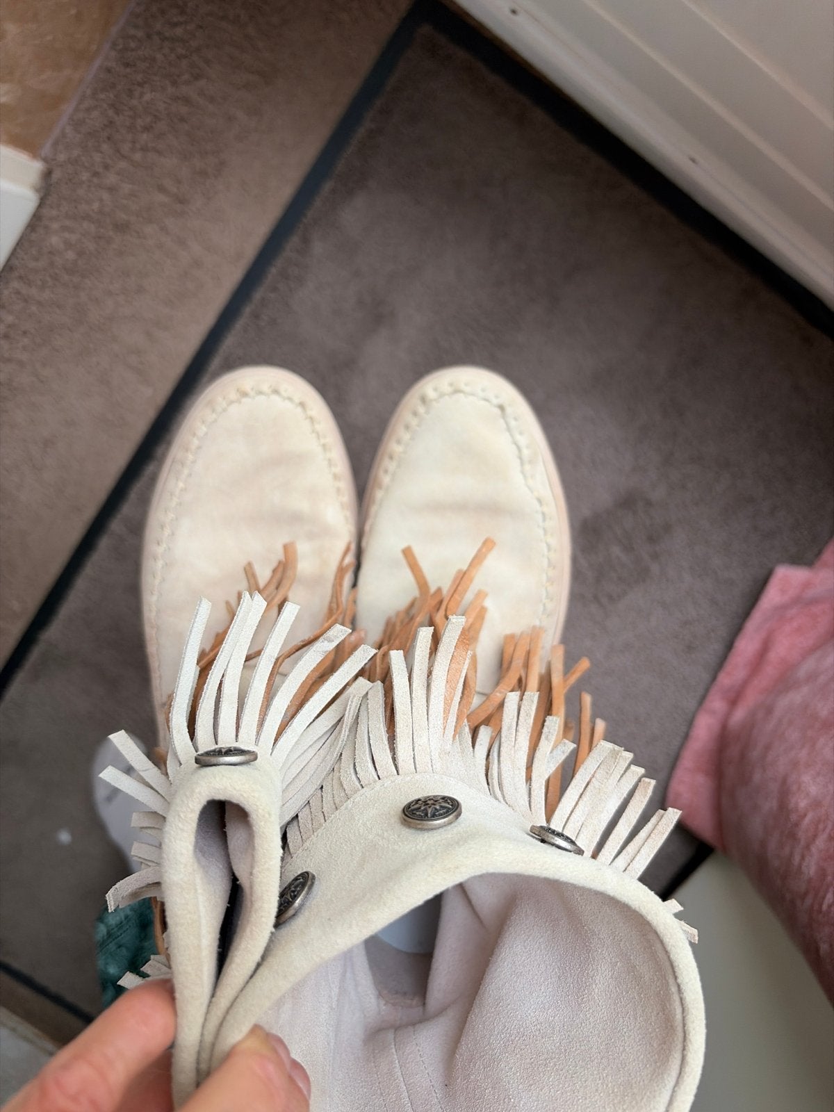 Karma of Charme laarzen maat 40, Ophalen of Verzenden, Gedragen, Beige, Lage of Enkellaarzen