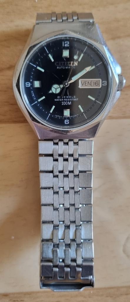 Citizen automaat herenhorloge., Staal, Met bandje, Polshorloge, Citizen