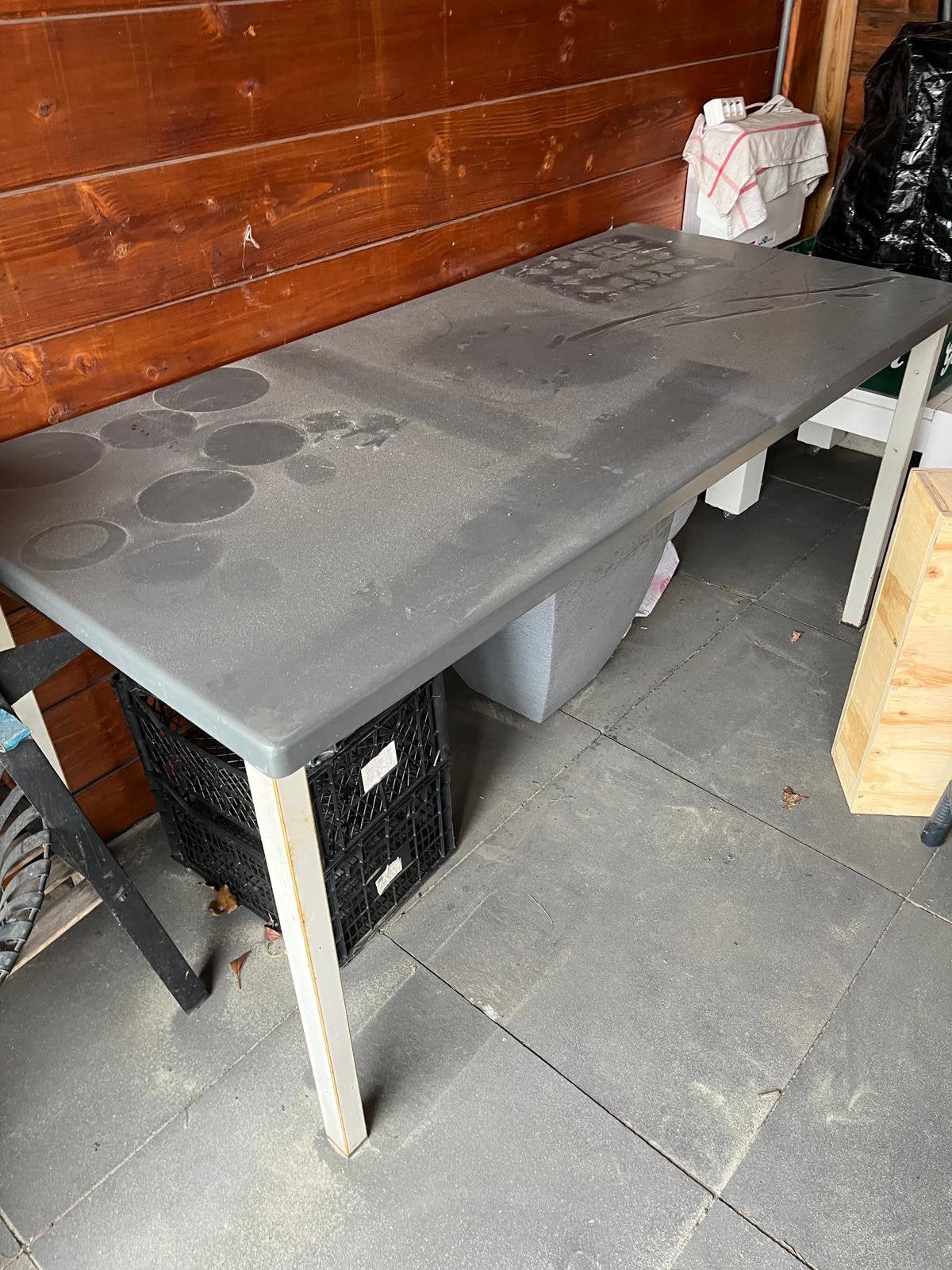 Eettafel / bureau / werkbank, Ophalen, Gebruikt
