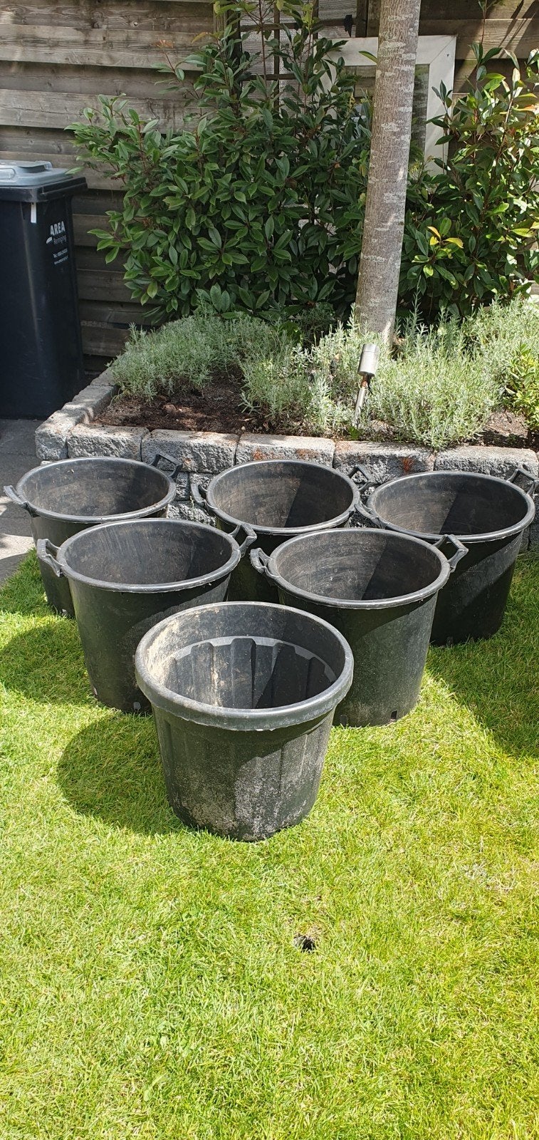 6 stuks boomkweekpotten/ boomcontainers 35 liter, Ophalen, Kunststof, Gebruikt, Rond