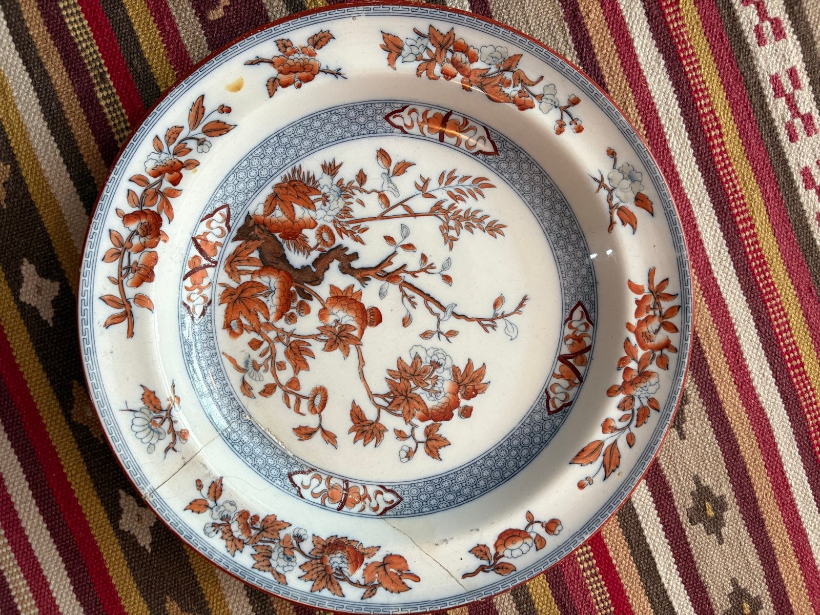 Antiek bord met Chinees decor - Petrus Regout Maastricht, Antiek en Kunst, Ophalen