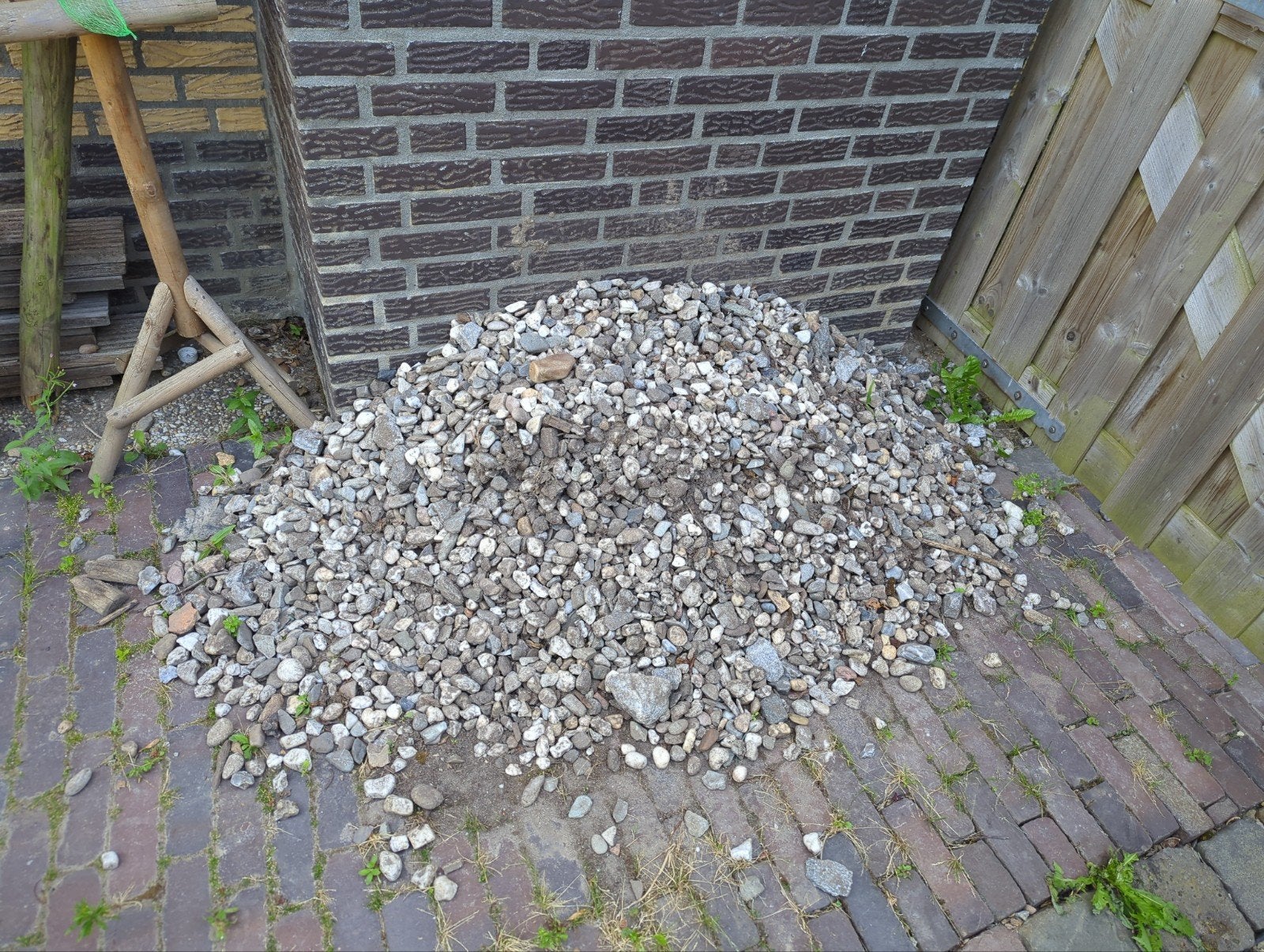 Gebruikt siergrind/split voor tuin of oprit, Ophalen, Gebruikt, Grijs, Grind