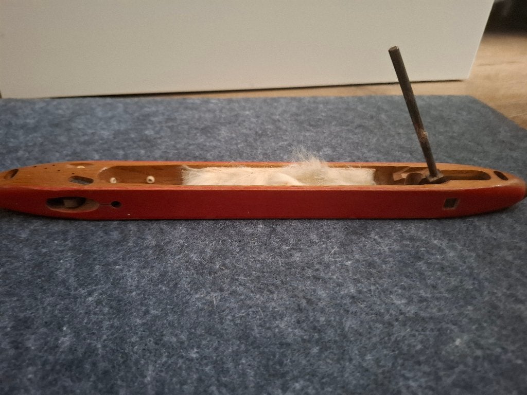 vintage houten weefspoel, Verzenden