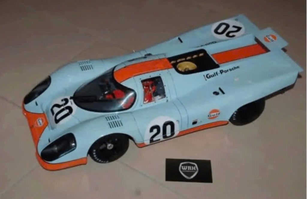 1:8 PORSCHE 917 K #20 GULF IXO HANDBOUW see info WRH, Ophalen, Zo goed als nieuw, 1:5 t/m 1:8, Auto
