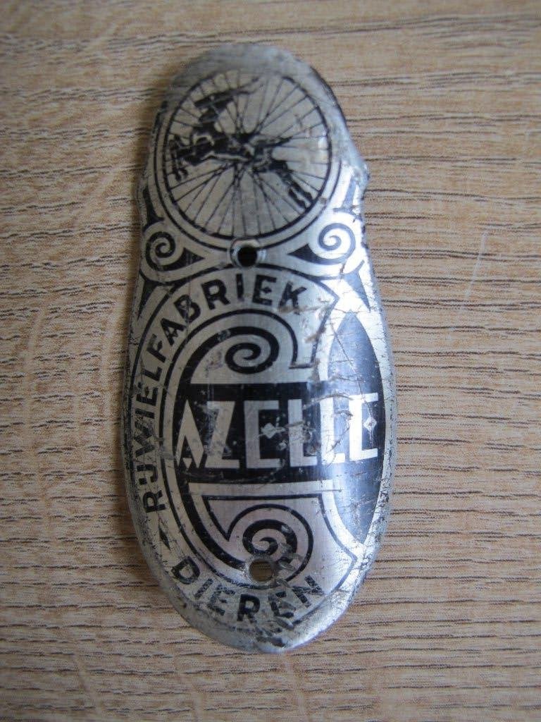 Vintage Gazelle balhoofdplaatje – oud rijwiel, Fietsen en Brommers, Gebruikt, Overige typen, Ophalen of Verzenden, Oldtimerfiets