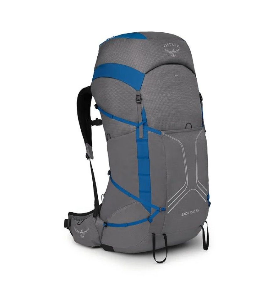 TE HUUR: Osprey Exos Pro 55 | Ultralichte Trekkingrugzak, Ophalen, Zo goed als nieuw, Grijs, 30 cm of meer