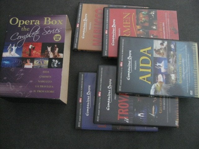 AIDA, CARMEN, NABUCCO, LA TRAVIATA, IL TROVATORE in 5 DVDBOX, Alle leeftijden, Ophalen, Zo goed als nieuw