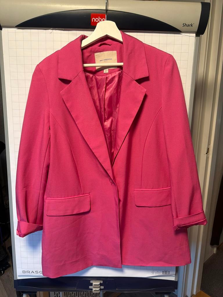 Roze blazer van Only Carmakoma, maat 46/48 (XL), Ophalen of Verzenden, Zo goed als nieuw, Maat 46/48 (XL) of groter, Roze