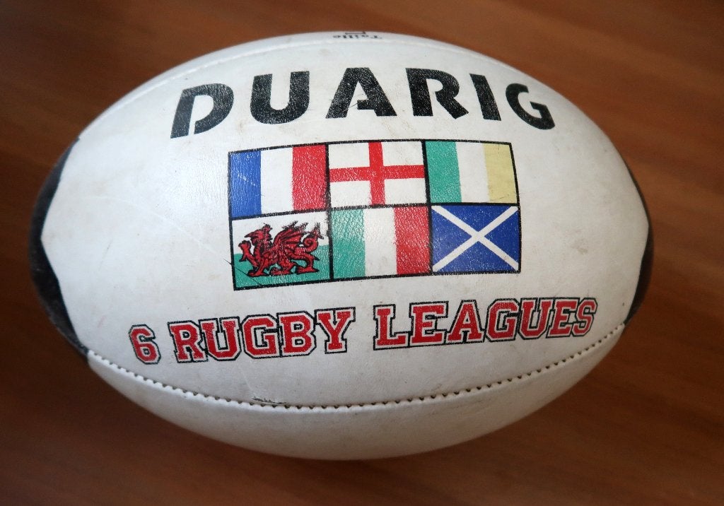 Rugbyballen van  o.a. Zuid Afrika en Australië, Sport en Fitness, Ophalen of Verzenden, Gebruikt, Bal