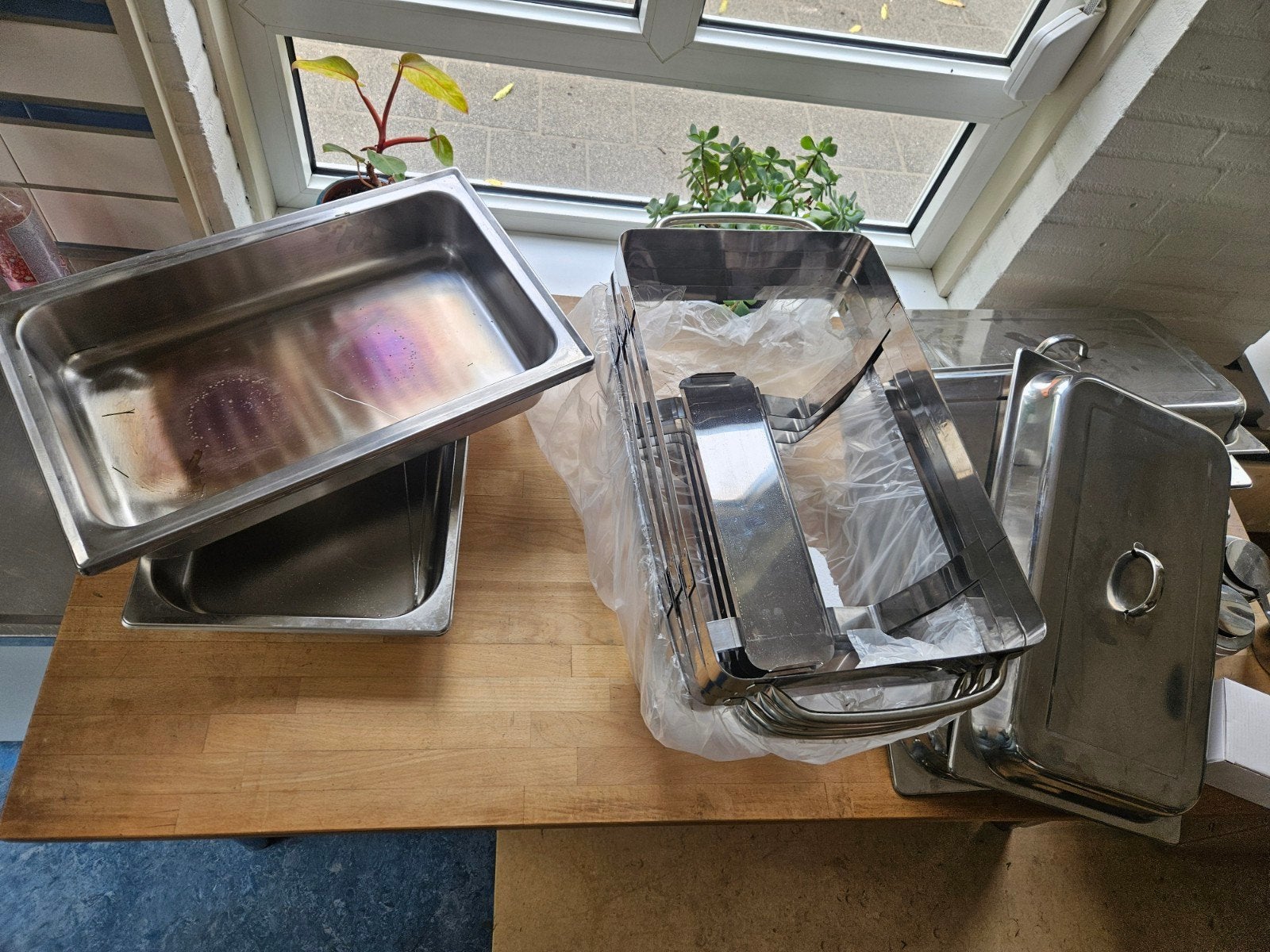 RVS Gastronorm bakken en chafing dishes, Huis en Inrichting, Ophalen, Zilver, Metaal, Overige merken