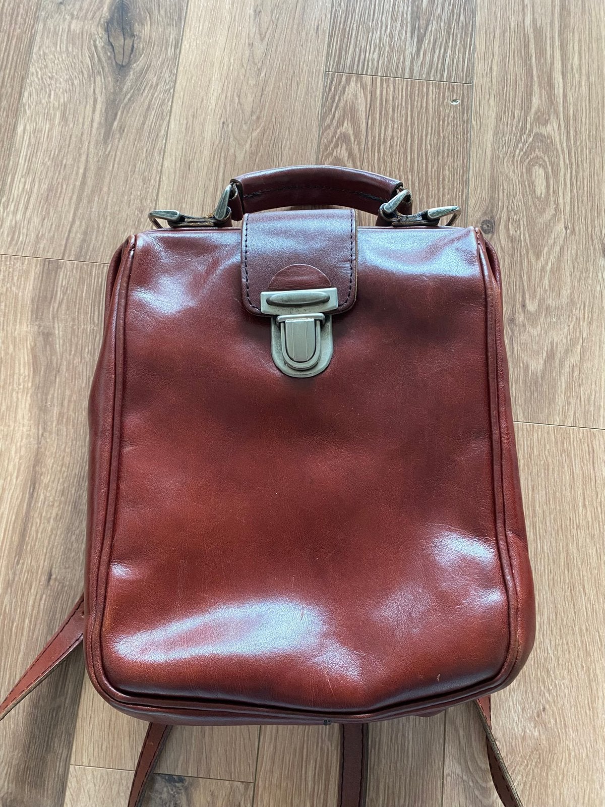 Cognac leren rugtas Mutsaers, Ophalen of Verzenden, Zo goed als nieuw, Overige merken, Minder dan 30 cm