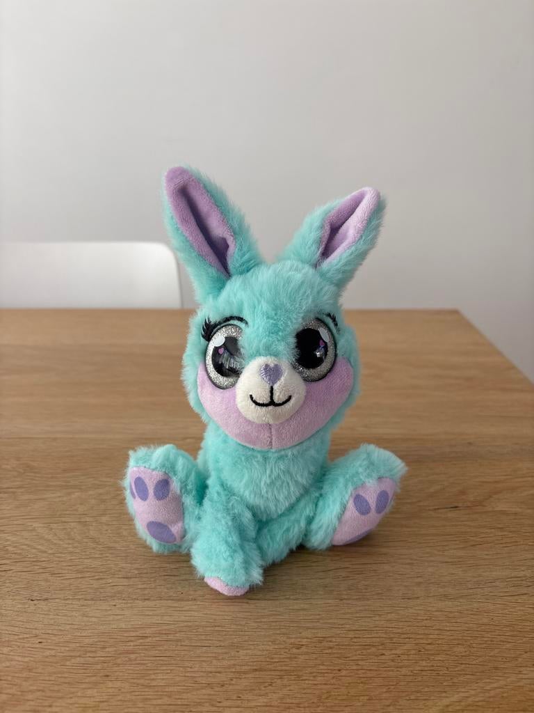 OJO knuffel konijn met glitter ogen - Mintgroen/Paars, Groen, Overige merken, Overige karakters, Konijn
