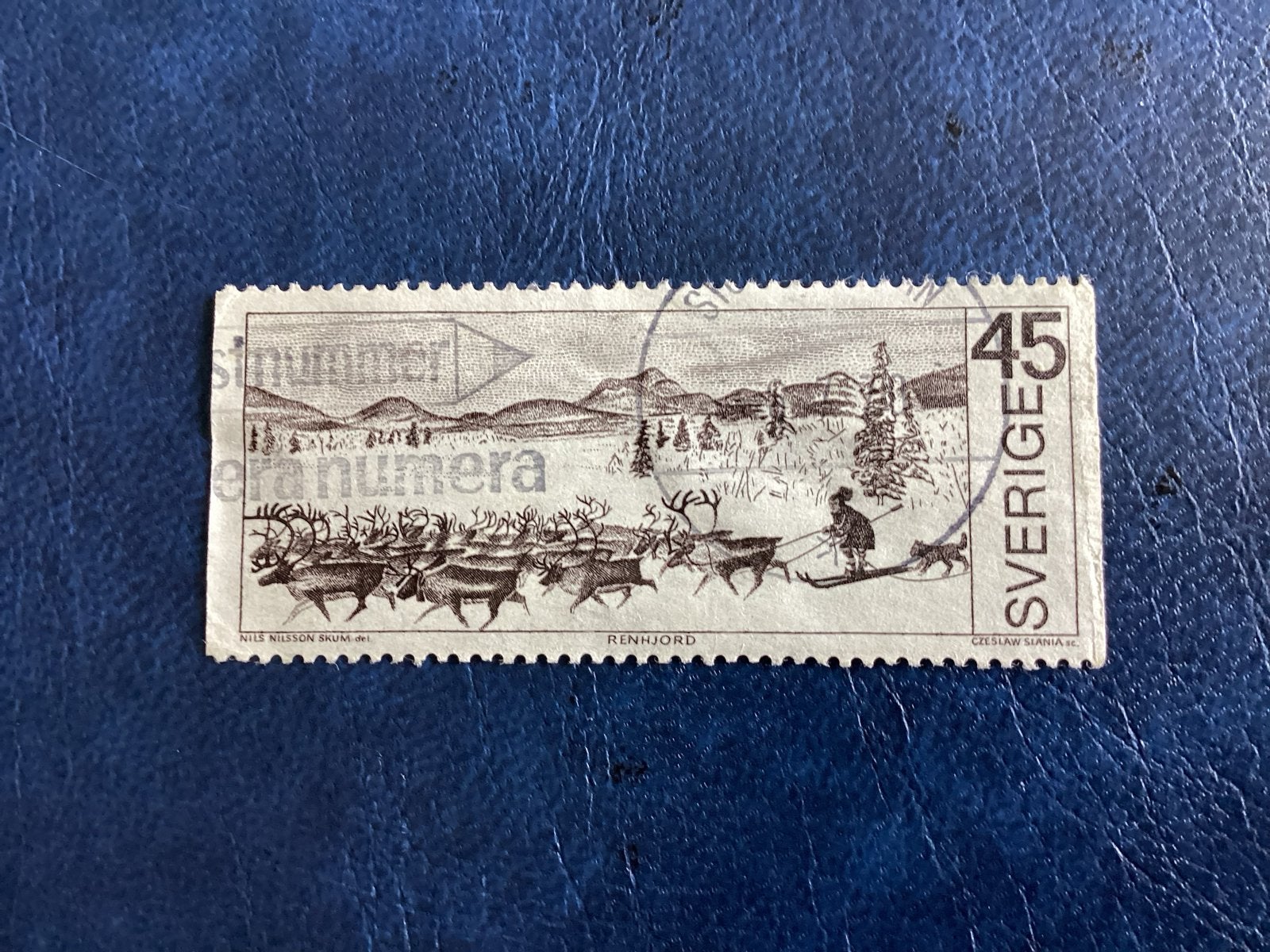 Zweden 1970- Mi.679- Rendier met Slee - 45 Öre, Ophalen of Verzenden, Zweden, Gestempeld
