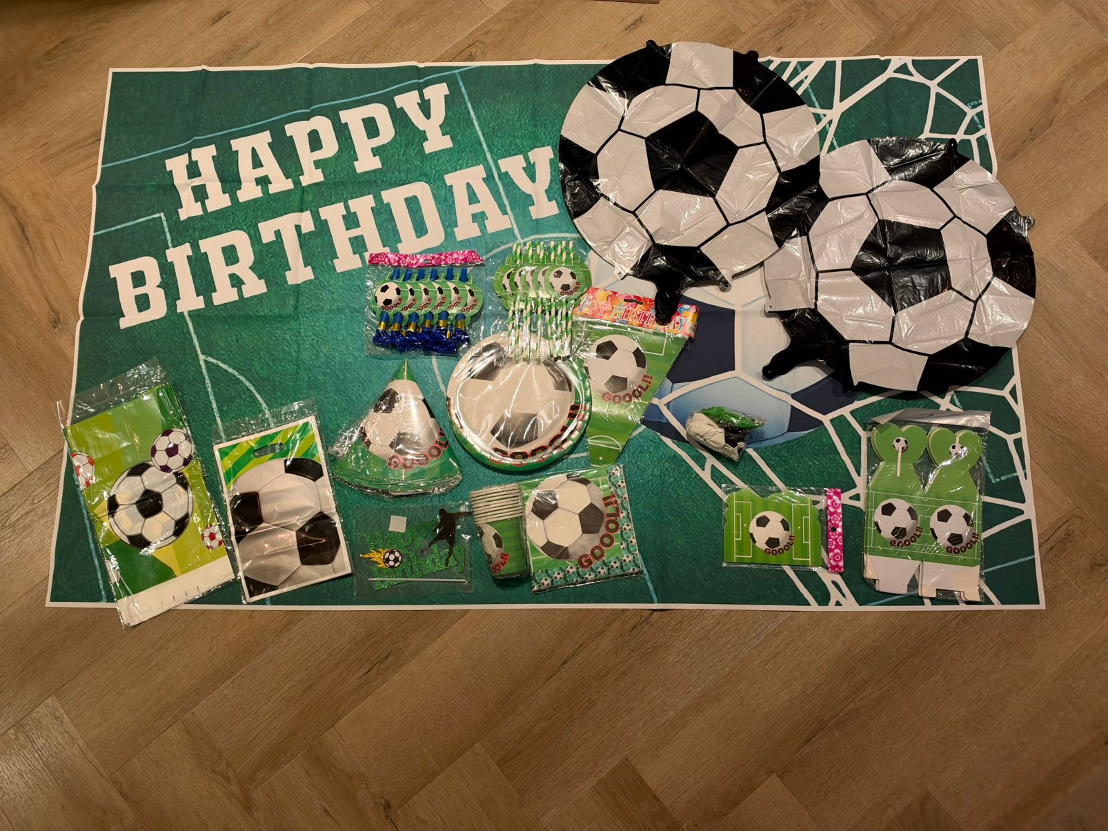 Voetbal verjaardag versieringen, Ophalen of Verzenden, Zo goed als nieuw, Versiering, Verjaardag