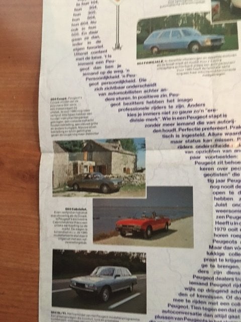 Peugeot range inc 204, 404 originele brochure/auto folder 74, Ophalen, Nieuw, Peugeot