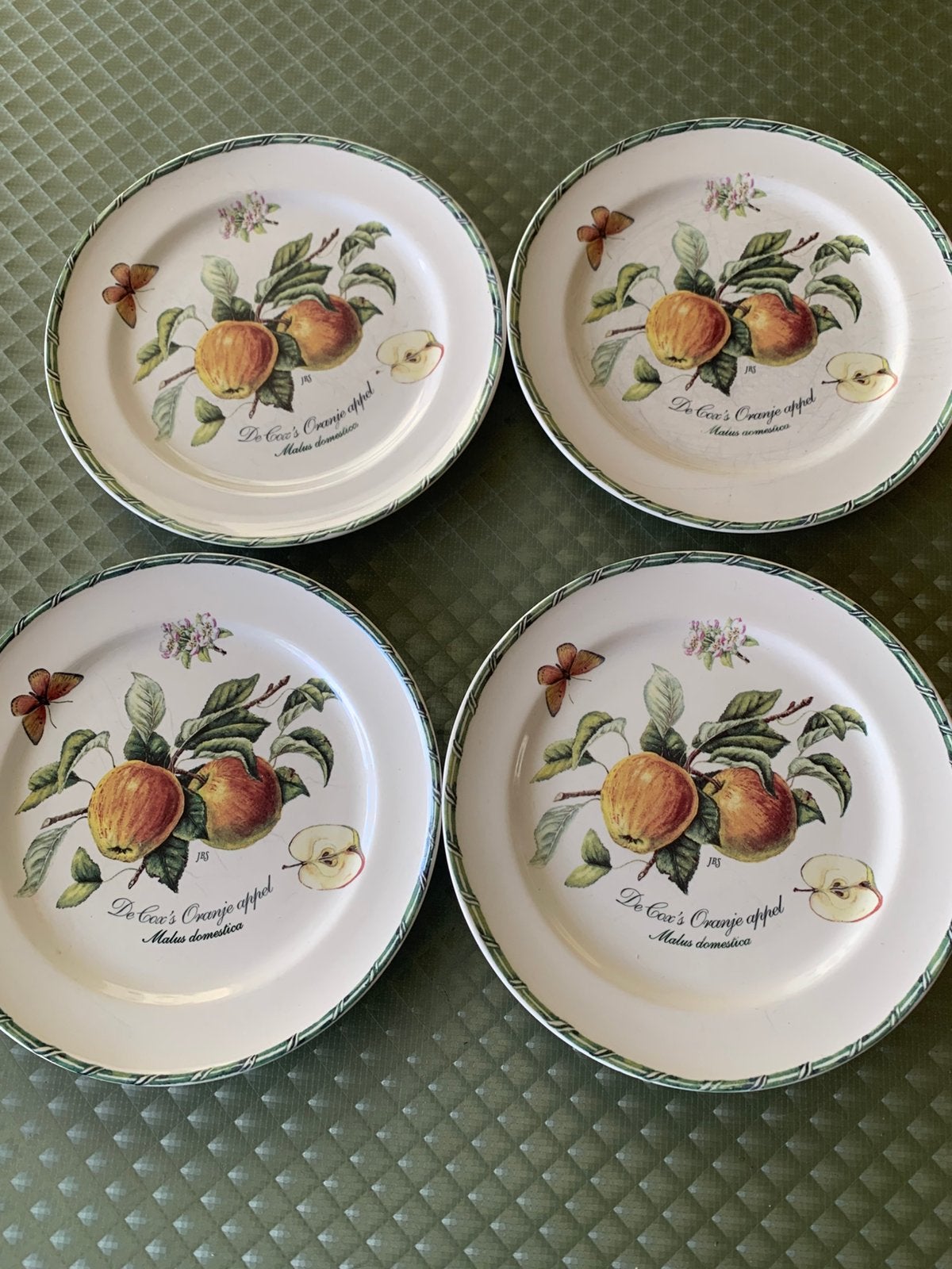 Janneke Brinkman  4 Botania gebaksbordjes, Huis en Inrichting, Keuken | Servies, Ophalen of Verzenden, Zo goed als nieuw, Bord(en)