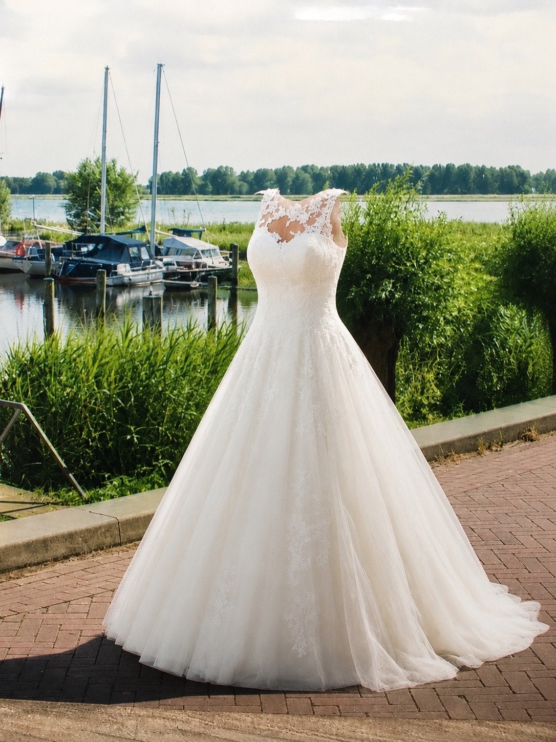 Trouwjurk, Kleding | Dames, Trouwkleding en Trouwaccessoires, Ophalen of Verzenden, Gedragen, Wit, Trouwjurk