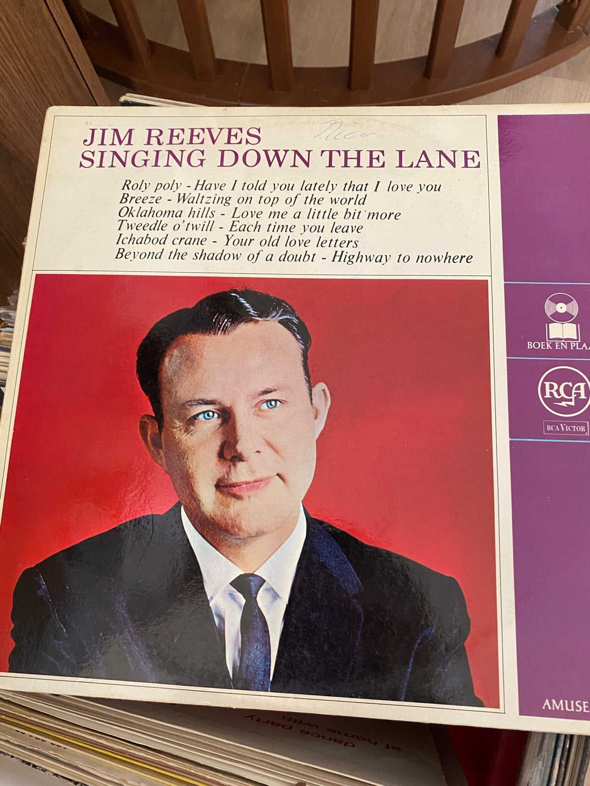 Jim Reeves - Singing Down The Lane LP (Pop, Country), LP, Gebruikt, Ophalen of Verzenden, Pop