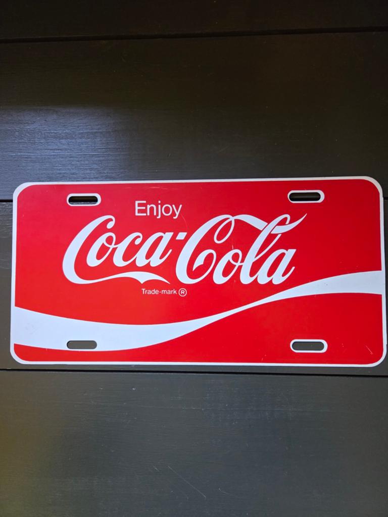 Coca Cola Amerikaanse kentekenplaat USA VS, Verzamelen, Ophalen of Verzenden, Zo goed als nieuw, Reclamebord