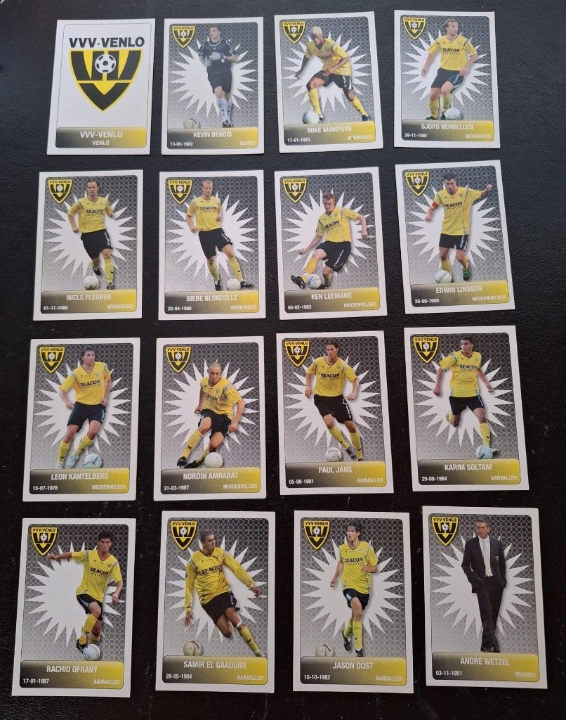 Complete set kaarten VVV-Venlo 2007-08, Ophalen of Verzenden, Zo goed als nieuw, Overige binnenlandse clubs, Poster, Plaatje of Sticker