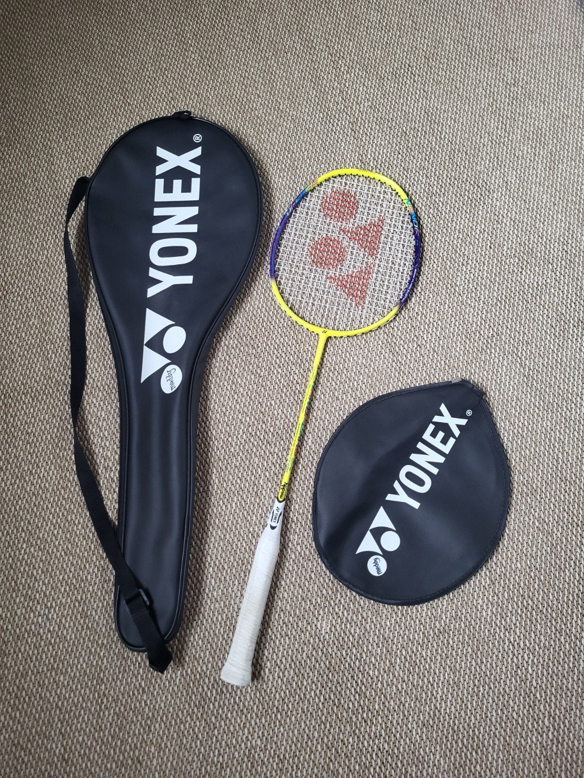 Badmintonracket set, Sport en Fitness, Ophalen, Zo goed als nieuw, Racket, Met hoes